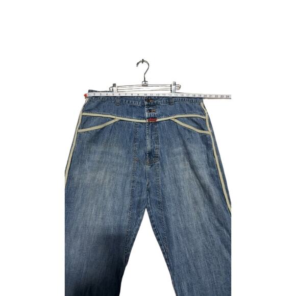 Vintage 90s Marithe Francois Girbaud Canvas Trim Jeans (PLEASE READ DESCRIPTION) - Picture 9 of 16